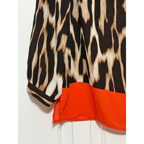 Chico's Animal Print Blouse/Tunic, Size 2 - Picture 3 of 6